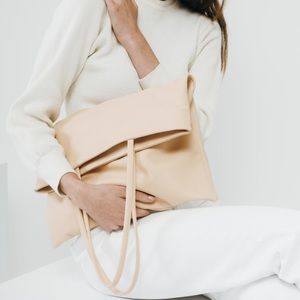 New with tags. Latest Baggu flat leather tote.